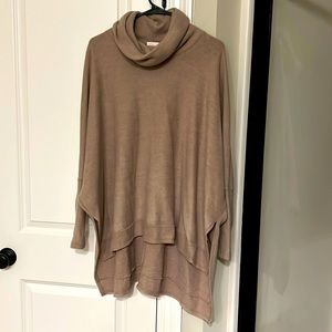 Pink lily turtleneck sweater